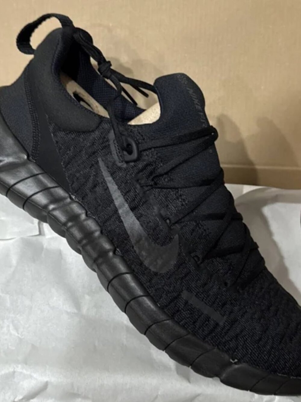 Nike Free Run 5.0 Next Nature Triple Black Running Shoes Men's - Size: US 9.5